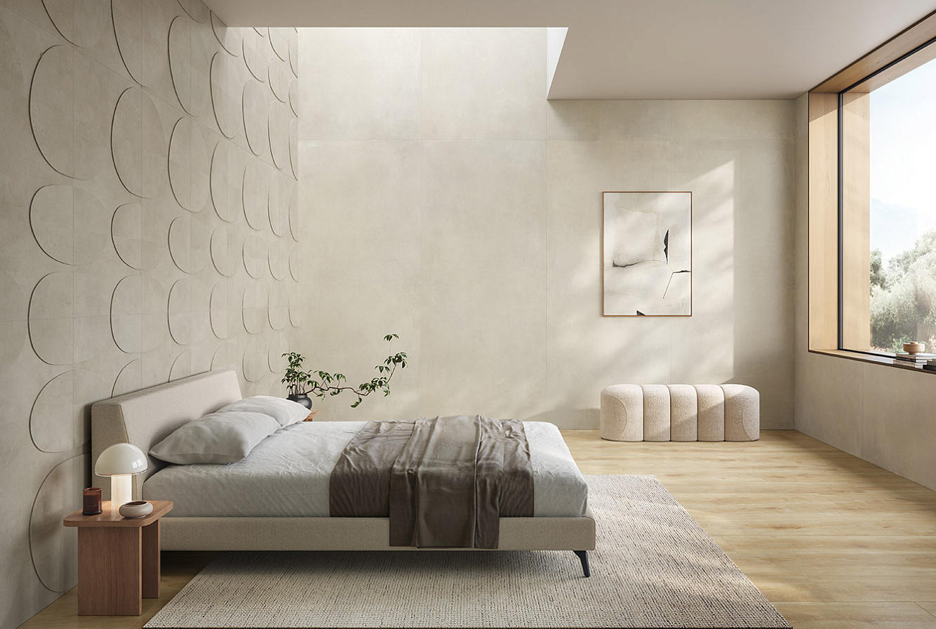 I CEMENTI BEIGE / FLAX / FLAX DECORO LITO 3D