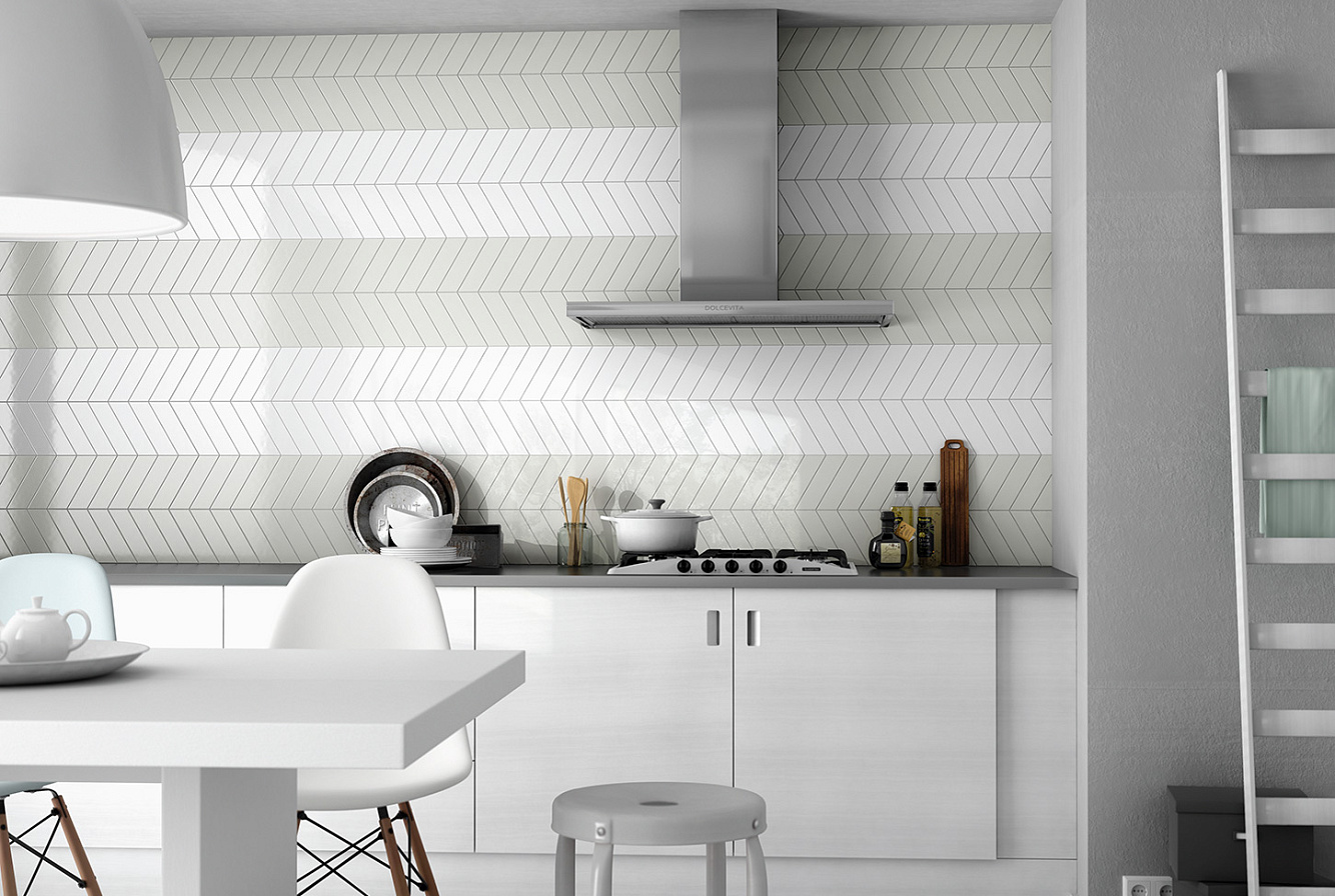 CHEVRON WALL WHITE / MINT